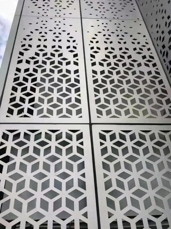 Modern Decorative Laser Carved Perforated Aluminum Facade & Partition Screens - Image 3
