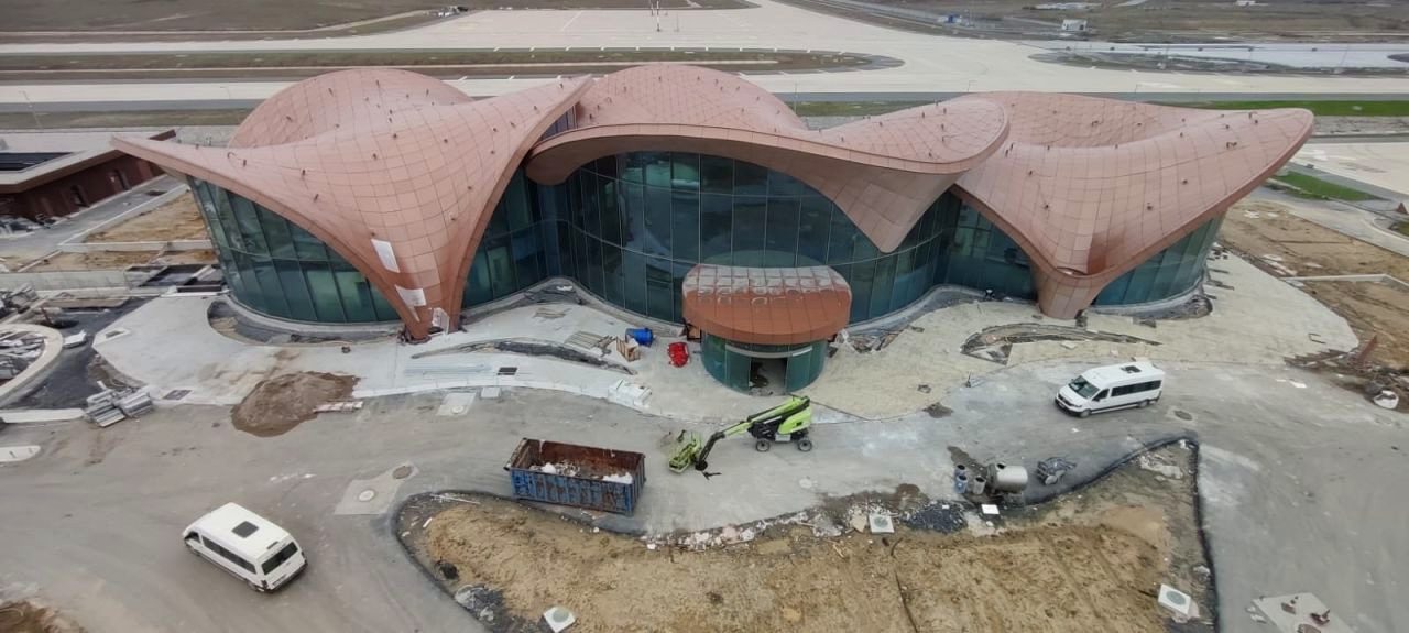 curved solid aluminum panel project for exterior facade cladding